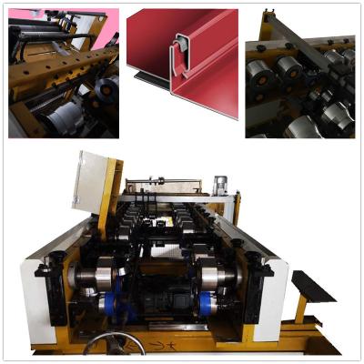 China Building Material Stores JCX ZD Low Price 1 3/4 Inch Position Seam Roll Forming Machine Slot Roof Panel Snap Machine for sale