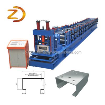 China Construction manual galvanized steel C Z U purlin roll forming machine / C channel purlin machine for sale