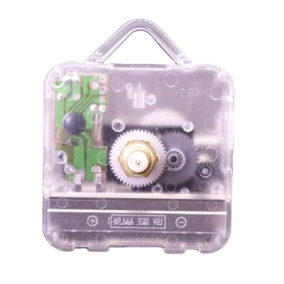 China Mechanical Hanger Quartz Clock Movement Transparent Clear Plastic Pin Clock zu verkaufen