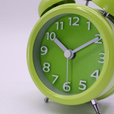 China Antique Style Green Color Home Decorative Table Alarm Clock for sale