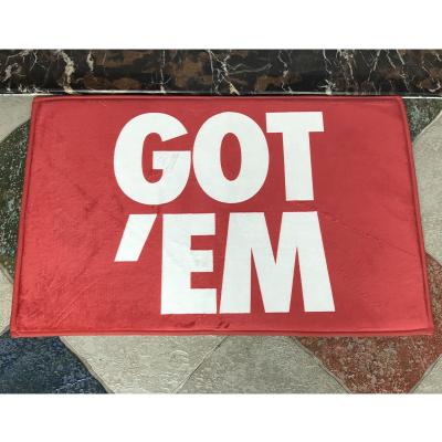 China Custom 50*80cm Anti-bacteria Mat Entrance Logo Printed Mats Home Mats for sale