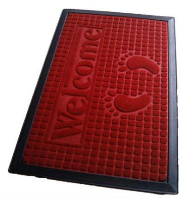 China Cheap Same High Quality Waterproof Footprint Edge Rubber Mat For Entrance Use for sale