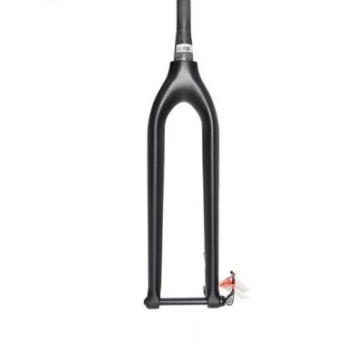 China 29er Full Carbon Fiber Mtb Bicycle Fork thru axle Tapered Steerer T800 Carbon Rigid Fork for sale