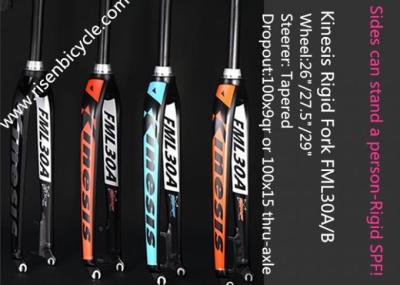 Cina Lightweight MTB Rigid Fork FML30A 26/27.5/29ER Aluminum Alloy Dropout 9qr Tapered Bicycle Fork in vendita