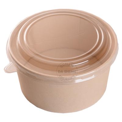 China Paper Bowl Large Capacity Kraft Paper Bowl Eco Takeaway Food Package Disposable Food Container for sale