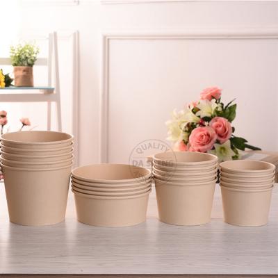 China Wholesale Biodegradable Bamboo Paper Pulp Bowl Customized Good Quality Disposable Bamboo Fiber Paper Pulp Salad Bowl for sale