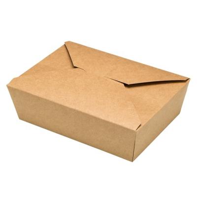 China Special Disposable Biodegradable Christmas Kraft Paper Lunch Box Takeaway Food Packing Case Meal Box for sale