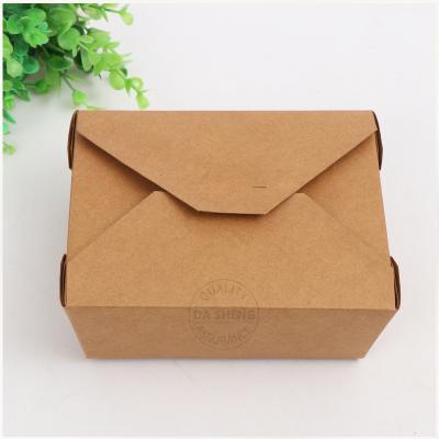 China Biodegradable Disposable Lunch Box Food Salad Lunch Box Paper Packing Takeout Packaging Box for sale