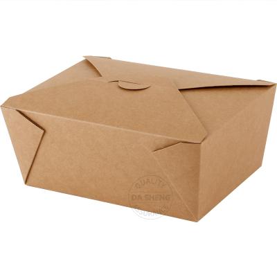 China Lunch Box Biodegradable Disposable Paper Food Box Packaging Paper Box Container Food Takeaway for sale