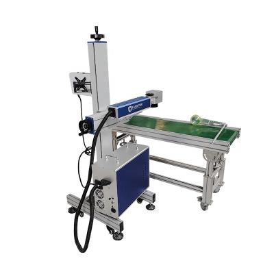 China 2021 Laser Marking Fiber Laser Marking Machine With Conveyor Belt for sale