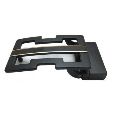 China High Quality Metal Belt Buckle Manufurers Reversible Pressing Black Color With Gold Belt Buckle for sale