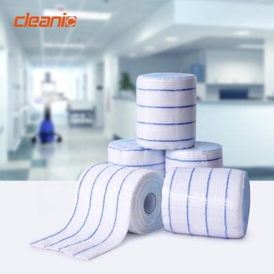 China Hospital Viable Solution Disposable Microfiber Cloth Wet Cleaning Mop Cloth Replacement For Flat Mop With Spray Bottle for sale