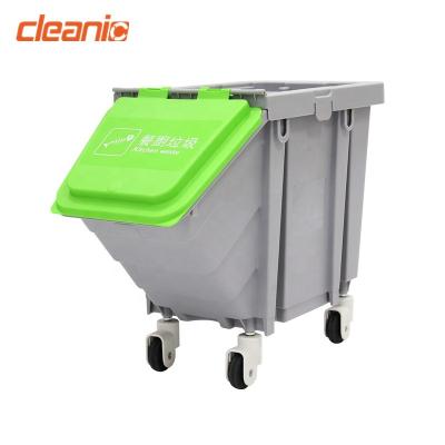 China Sustainable Plastic Hospital Open Top Bins Hospital Manual Waste Segregation Indoor Stacking Recycling Recycling Bins With Wheels for sale