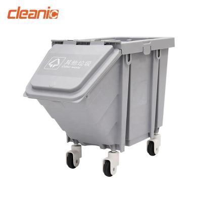 China Sustainable New Design Color Coded Plastic Stackable Recycle Garbage Bins With Lids For Waste Separation for sale