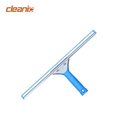 China Good Handles Low Moq Sustainable Handheld Soft Rubber Blade Telescoping Window Squeegee With Threaded Handle For Hotel for sale