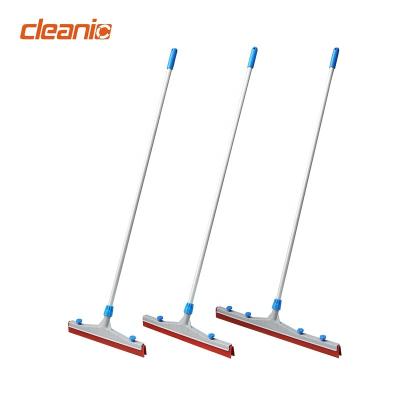 China Durable push-pull heavy-duty floor squeegee with replaceable rubber strip head for outdoor pool foam cleaning for sale