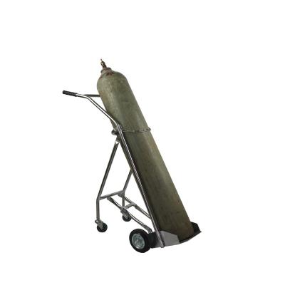 China Stainless Steel Traditional Stair Gas Cylinder Trolley Loading Elevating Cart With 10 Inch Trolley Wheels Folding Hand Truck for sale