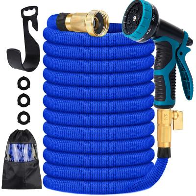 China Factory direct sale high quality low price adjustable 3 times expandable garden water hose 50FT for sale