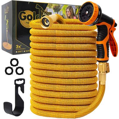 China High Quality Hot Selling Adjustable Garden Water Hose With 3/4 Connector 25ft Brass Expandable Garden Hose for sale