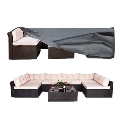 China New creative hot sale outdoor patio polyester garden furniture cover waterproof and dustproof for sofa cover with PE bag for sale