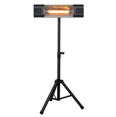 China Good quality outdoor free standing patio heater with tripod holder1500W-3000W infrared outdoor heater for sale