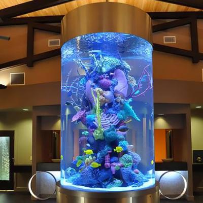 China Wholesale New Design Viable Round Acrylic Glass Aquarium Fish Tank For Indoor Ornament for sale