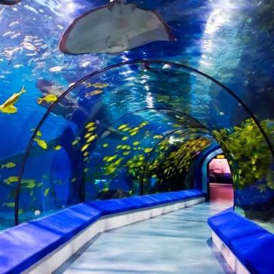 China Sustainable Plant Acrylic Panels Transparent For Tunnel Aquarium Underwater World , Underwater Glass Tunnel# for sale