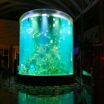 China Large Round PMMA Glass Clear Cylinder Sustainable Cheap Custom Made Aquariums China Acrylic Fish Tanks for sale