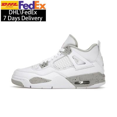 China 2022 EVA White Oreo Hot Sale Air AJ DJ4699-100 4 Cat Retro Men Basketball Shoes Black Sports Sneakers Outdoor Running Shoes for sale