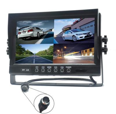 China Reversing Automatic Switching International Certification 9 Inch Analog 4 Slot TV Screen Monitor Car Mount Car Monitor for sale