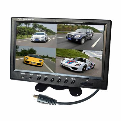 China Reversing Auto Switching Professional Supplier 9 Inch Analog 4 Dash Car Monitor Split LCD TV Monitor for sale