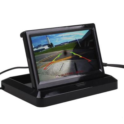 China Professional Built-in Speaker Supplier TFT LCD Car TV Monitor 5 Inch Foldable Car Monitor for sale