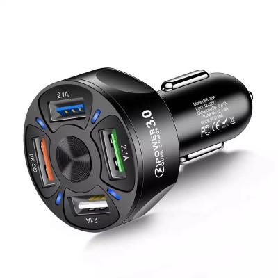 China Manufacture 4 Port 20w Car Charger Multi Fast QC 3.0 3 4 Port Mobile Phone Usb QC 3.0 In 1 Usb Car Charger for sale