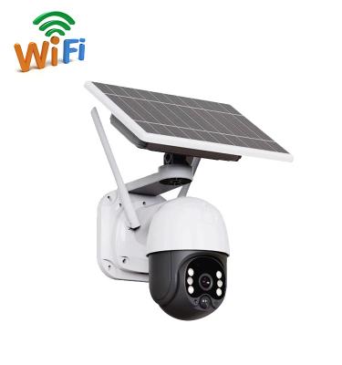 China NIGHT VISION Long Range Low Power Rotate Security Solar Panel Power Energy Motion Sensor SD Card WIFI Video Solar CCTV PTZ Camera for sale