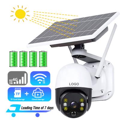 China NIGHT VISION HD PTZ CCTV IP Security System Surveillance Solar Panel Power Supply WIFI Outdoor Visual Wireless Solar Camera for sale