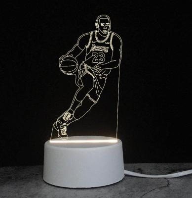 China New Modern 3D Sports Series Night Light USB Base Led Light Custom Holiday Event Gift Creative Light for sale