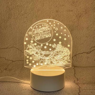 China Modern Creative 3D Illusion Anime Lamparas Gift Table Desk Base LED Lamp Christmas Kids Acrylic Room Decor LED Night Light for sale