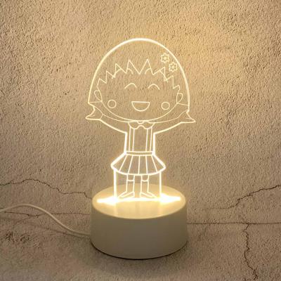 China Modern Decorative Night Light Kids Room Anime USB 3D Table Lamp LED Custom Decorations Lights Acrylic Board Night Light for sale