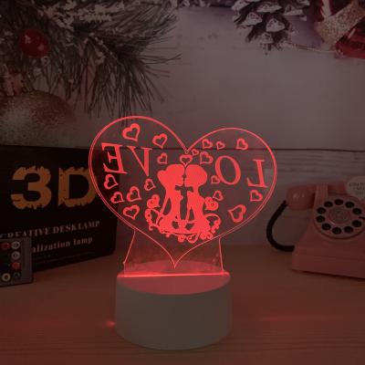 China Modern Customizable Animal Customized Various Colors 3D Night Light Acrylic Rome Night Light Christmas Gifts for sale