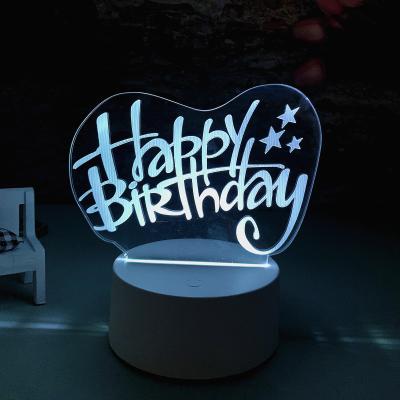 China Modern Decorative Illuminated Acrylic Night Light Touch Table Gift Model Light Customized Night Light for sale