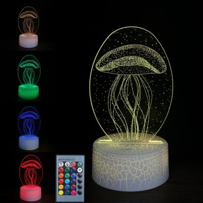 China Modern Remote Control Custom Light Lamp Home Business Anime Decoration Gifts Table 3D Promotional Night Light for sale