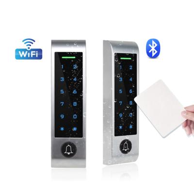 China IP66 resistente al agua inalámbrico TTLock Control remoto Cerradura de puerta inteligente teclado independiente RFID Tuya WIFI Acceso lector Campana de la puerta en venta