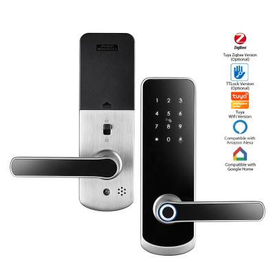 China Tuya and TT LOCK APP Aluminum Alloy Wireless Smart Door Lock Suitable for Wooden and metal Door for sale