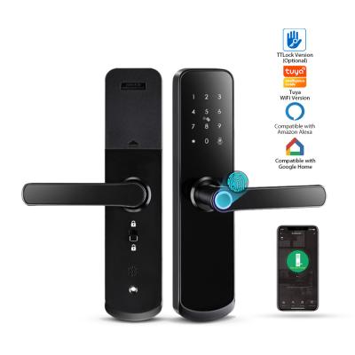 China Laagspanningsalarm/afstandsbediening APP/sleutel vingerafdruk RFID-kaart wachtwoord WIFI draadloos afstandsbediening Smart Door Lock Te koop