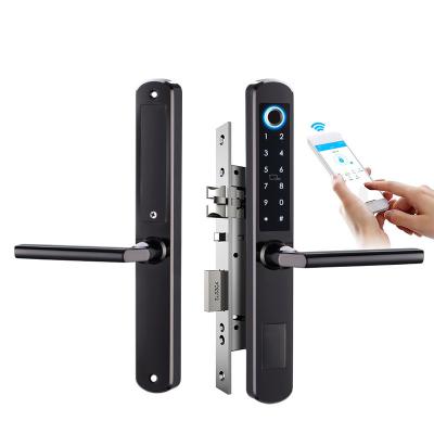 China Slim Waterproof Wireless Door Lock for Hotel and Dustproof Digital Smart Door Lock with TT lock Tuya APP for sale