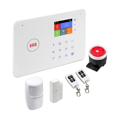 Cina Sistema di allarme astuto domestico senza fili del sistema di allarme di Tuya WIFI/GSM/RF433 di sicurezza di DIY SMS con PIR Detector Door Sensor Siren in vendita