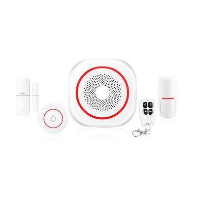 China Home Security System Tuya Wireless Alarm System Gateway/Siren/PIR/Door Sensor/Door Bell Compatible with Alexa Google for sale