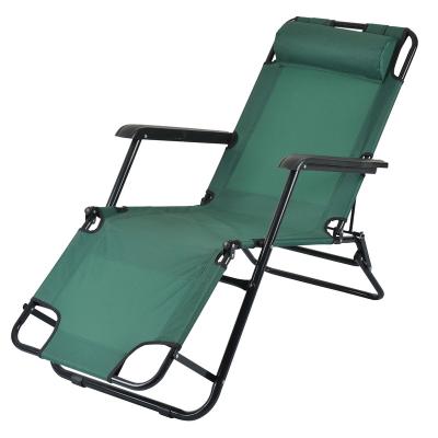 China Portable Indoor Living Recliner Chaise Lounge Outdoor Extended Bed Chair Metal Folding Chaise Lounge Chair Patio Garden Pool Beach Lawn for sale