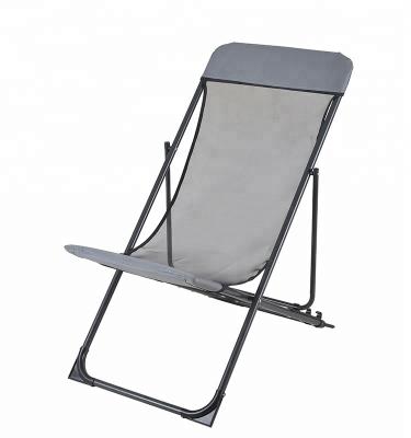 China Extended Folding Beach Chair Penco Easy-Carry Compact Beach Chair with 3 Adjustable Positions for sale