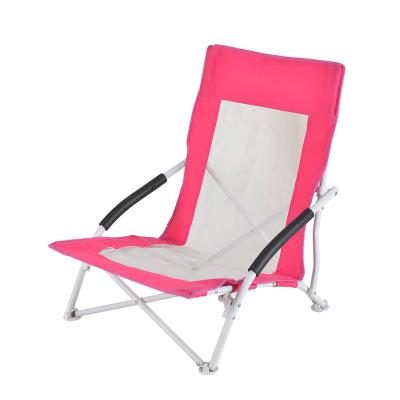 China low sling folding beach chair Easy-carry camping chairs compact concert concert support lumbar back festival chair with Carry Bag for sale